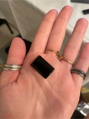 Black Rectangular Obsidian Stone
